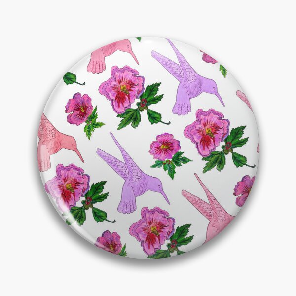 Item preview, Patrón de rosa de Sarón y colibríes designed and sold by Taçiana  Estrela.