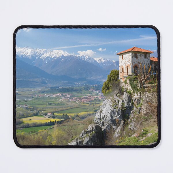 Item preview, Ancestral Italian Hermitage – Caltrano Castle in Spring Light designed and sold by ArgentoArt.