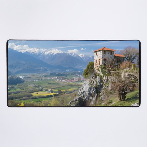 Item preview, Ancestral Italian Hermitage – Caltrano Castle in Spring Light designed and sold by ArgentoArt.