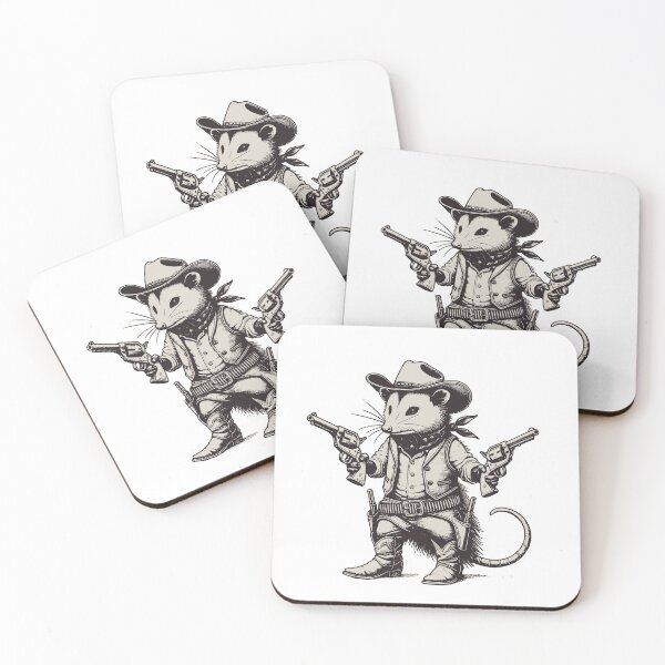 Item preview, Wild West Possum with Pistols designed and sold by InkwellDigital.