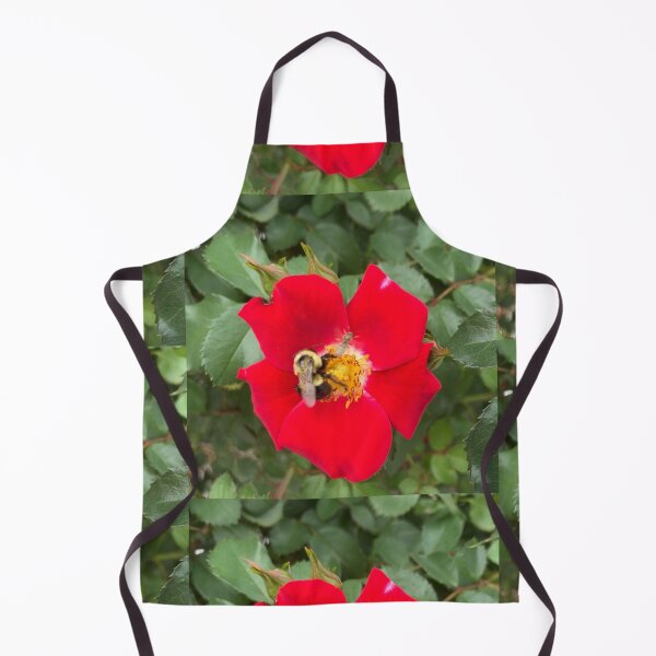Item preview, Two Very Different Wild Bees on a Red Rose designed and sold by Amanda1775.