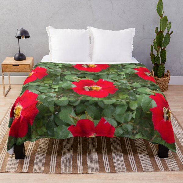 Item preview, Two Very Different Wild Bees on a Red Rose designed and sold by Amanda1775.