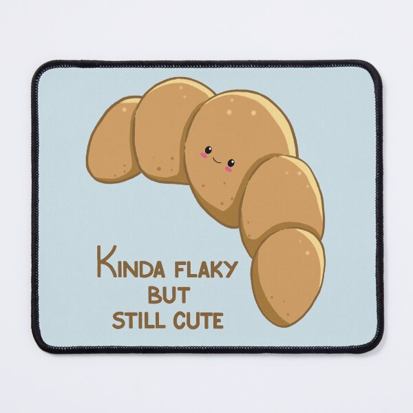 Item preview, Kinda Flaky but Still Cute Croissant designed and sold by CheesieBeeStudio.