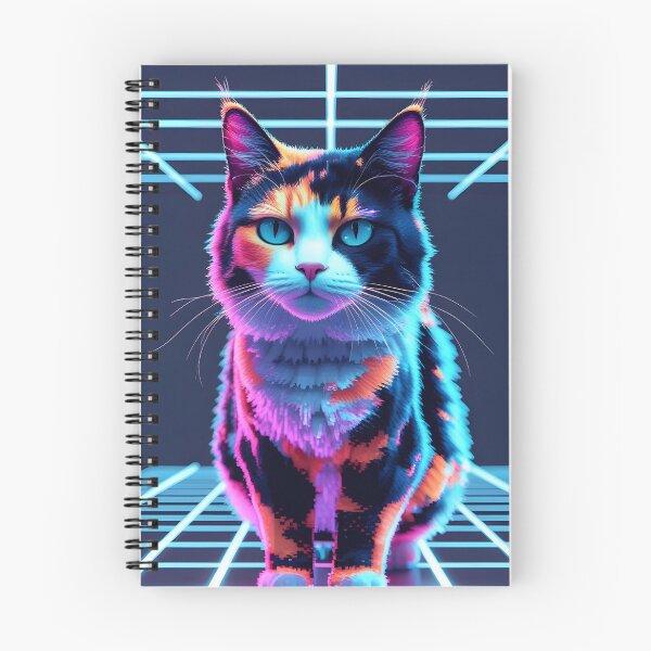 Item preview, Cyber Neon Pixel Cat – Futuristic 8bit Aesthetic designed and sold by Rudie.Studio.