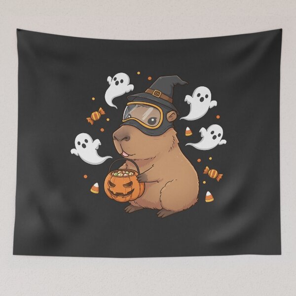 Item preview, Chibi Capybara Hazmat Halloween designed and sold by k3rstman1.