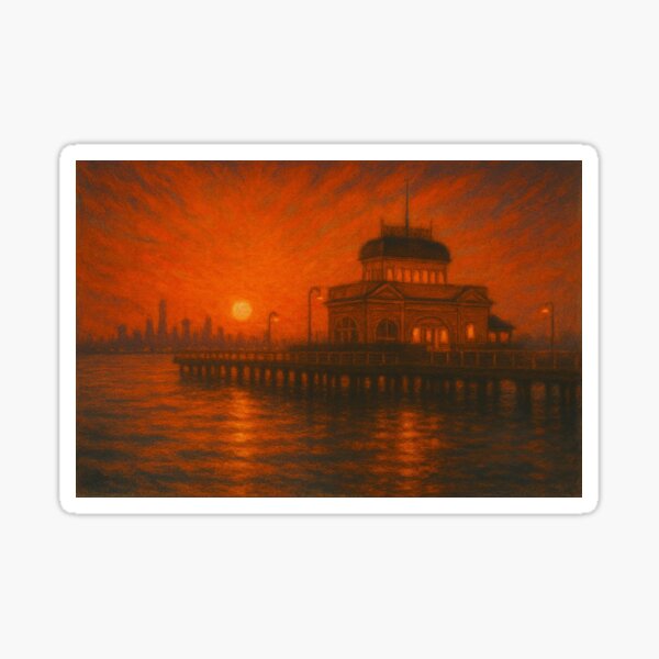 Item preview, St Kilda Pier designed and sold by FairDinkumThreads.