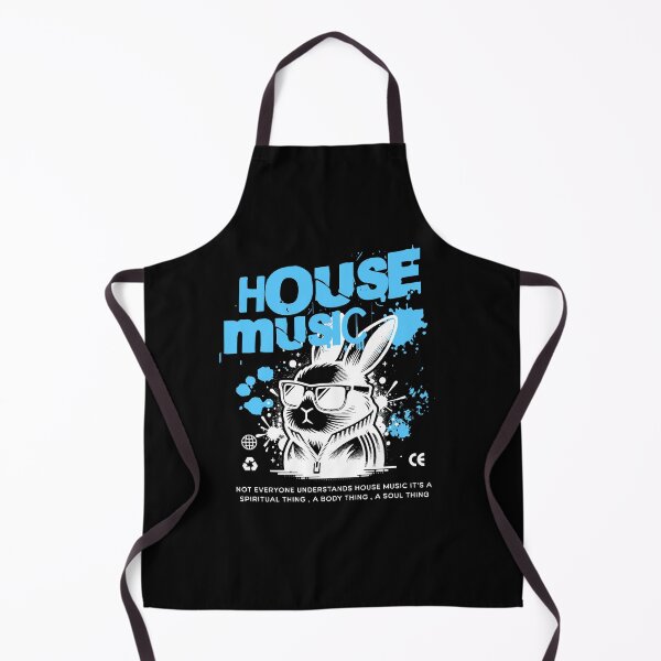 Item preview, HOUSE MUSIC  - House Head Bunny (White/Blue) designed and sold by Discothreadz.