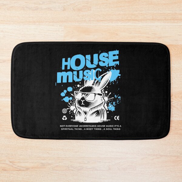 Item preview, HOUSE MUSIC  - House Head Bunny (White/Blue) designed and sold by Discothreadz.