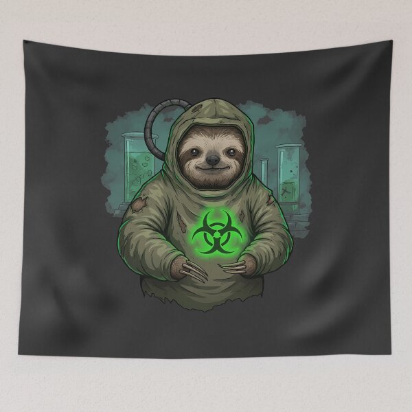 Item preview, Zombie Sloth Hazmat Biohazard Halloween Horror designed and sold by k3rstman1.