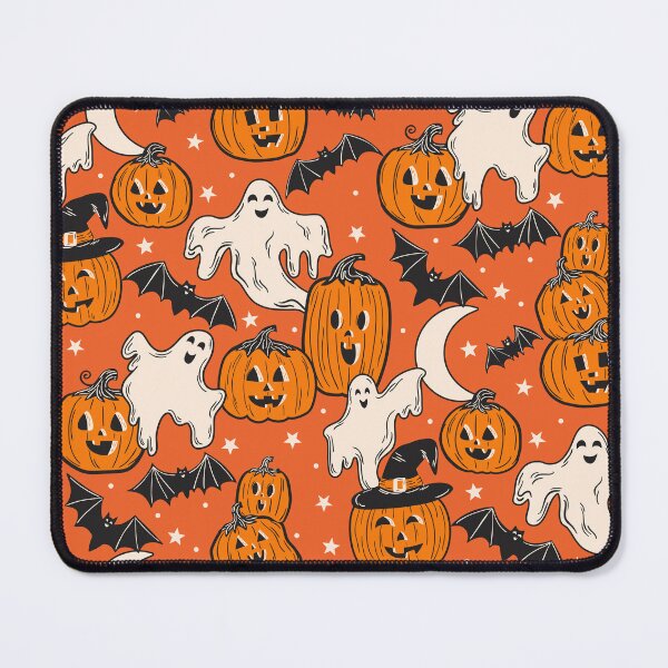 Artikelvorschau, Nostalgisches 90er Halloween - Geister + Kürbisse - Orange entworfen und verkauft von latheandquill.