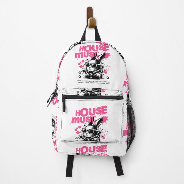 Item preview, HOUSE MUSIC - House head Bunny (black/pink) designed and sold by Discothreadz.