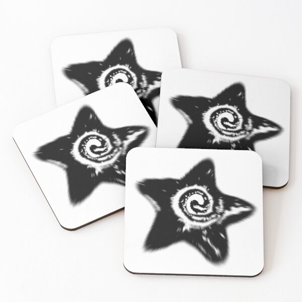 Item preview, grunge star swirl y2k alt blurry grainy black star designed and sold by Kyna Arts.