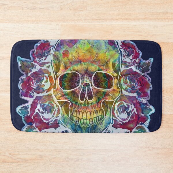 Item preview, Tie Dye Skull and Roses Rainbow  designed and sold by AuroraXGreen.