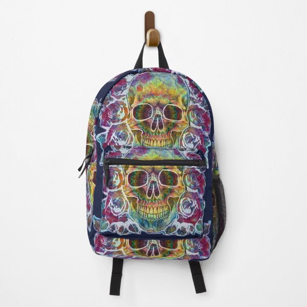 Item preview, Tie Dye Skull and Roses Rainbow  designed and sold by AuroraXGreen.