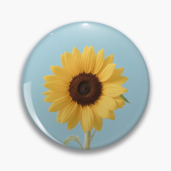 Item preview, sunflower, blue, natural, kawaii, cute, modern, aesthetic, minimalist, chubby, adorable designed and sold by SasiPen.
