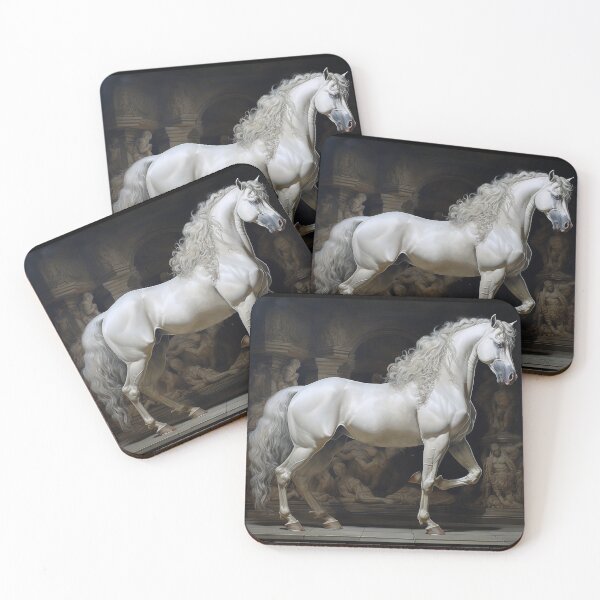 Item preview, White Horse Stallion Portrait Mystical designed and sold by CritterWisdom.