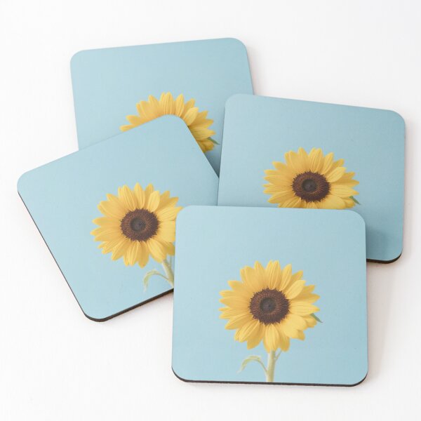 Item preview, sunflower, blue, natural, kawaii, cute, modern, aesthetic, minimalist, chubby, adorable designed and sold by SasiPen.