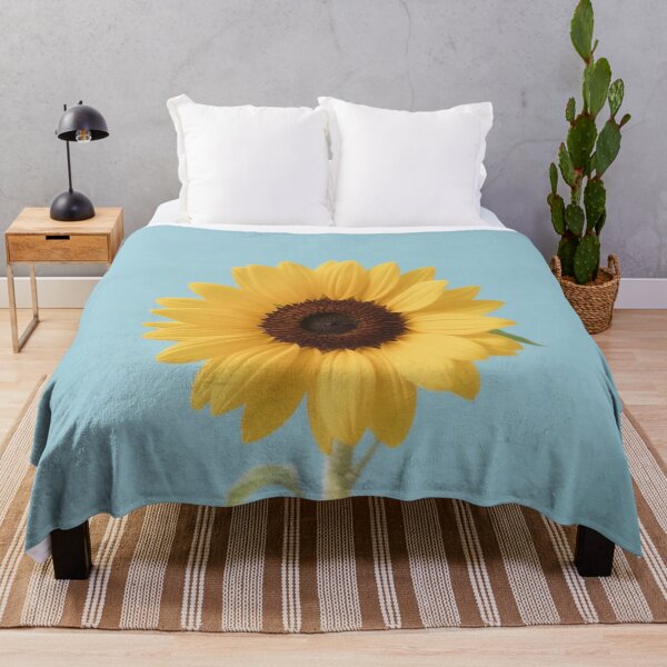Item preview, sunflower, blue, natural, kawaii, cute, modern, aesthetic, minimalist, chubby, adorable designed and sold by SasiPen.