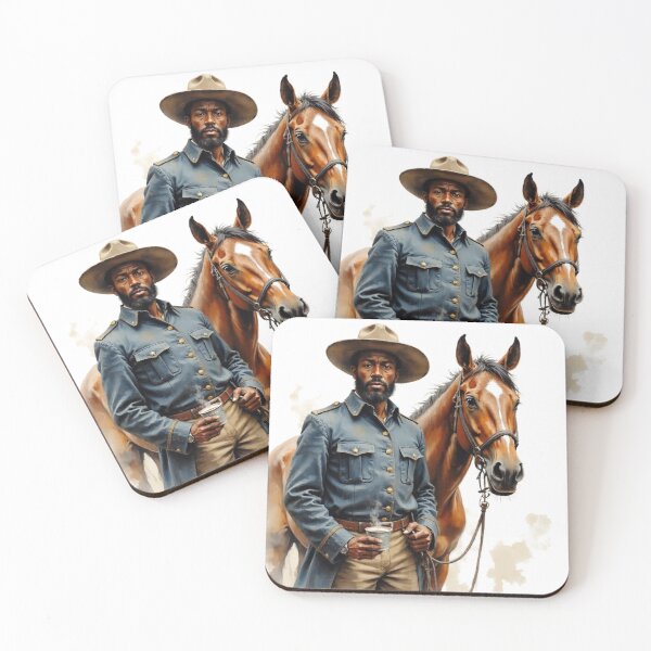 Item preview, Buffalo Soldier His Horse & Coffee designed and sold by Gene Brown Designs.