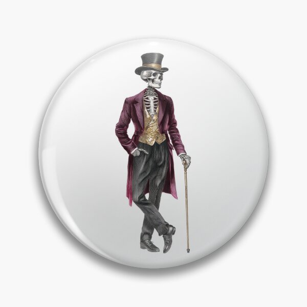 Item preview, Victorian Skeleton Gentleman – Gothic Steampunk Halloween Art designed and sold by MyVibeSpace.