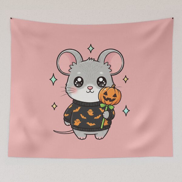 Item preview, Mouse with Pumpkin Lollipop designed and sold by BYnomi.