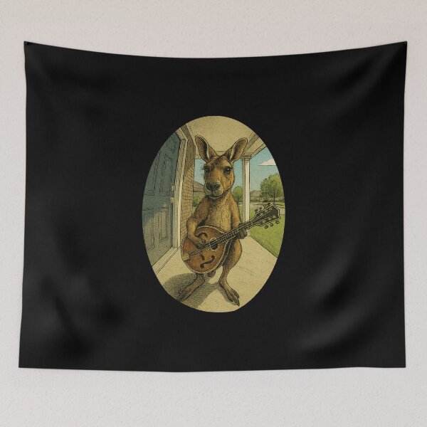 Item preview, Unique view of Mandolin Kangaroo Musician vibe designed and sold by Sarcastic designs.