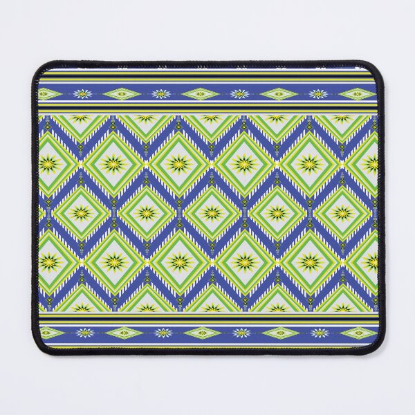 Item preview, Green flowers on a blue floor designed and sold by UmmeeBio.
