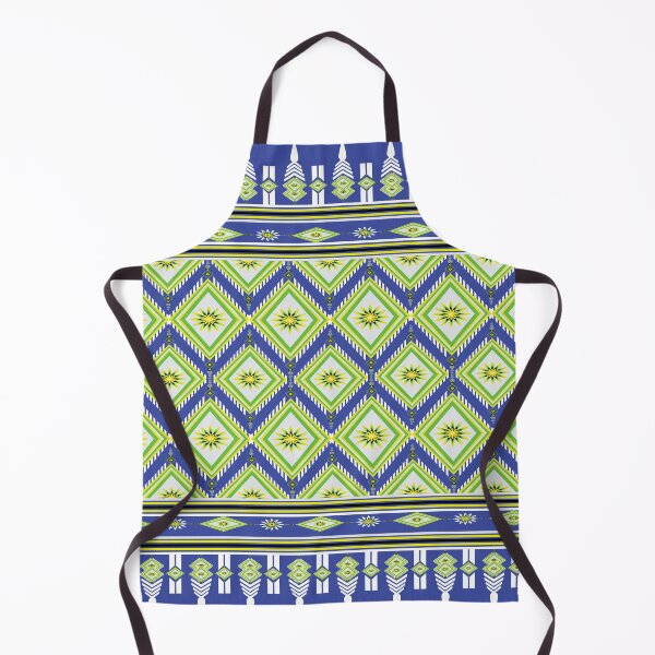 Item preview, Green flowers on a blue floor designed and sold by UmmeeBio.