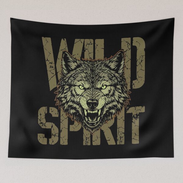 Item preview, Wild Spirit Wolf Head – Fierce Animal Graphic T-Shirt Design for Bold & Stylish Looks designed and sold by UniqueDesign751.