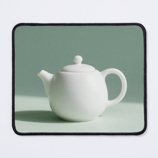 Item preview, teapot, green, kawaii, cute, modern, aesthetic, minimalist, chubby, adorable designed and sold by SasiPen.