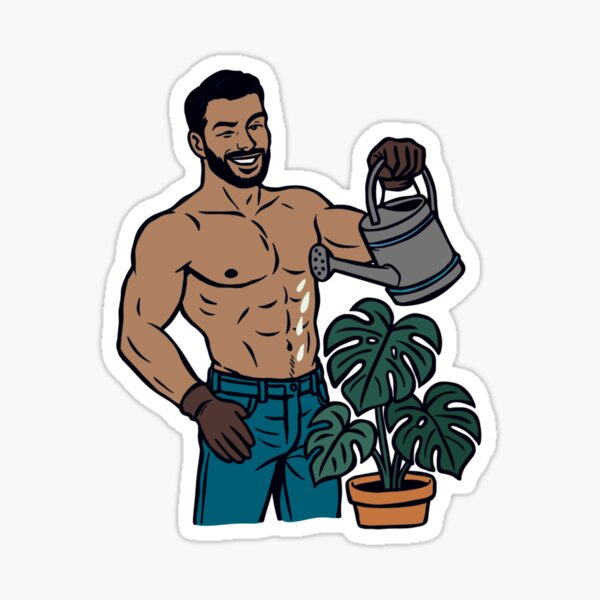 Item preview, Watering Can Plant Zaddy – Retro Plant Lover, Funny Garden Illustration designed and sold by MoeJoedesign .