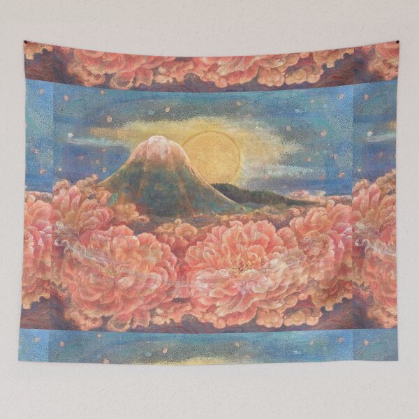 Item preview, Getsu-un-ka-sansui: Mount Fuji Dreamscape of Moon and Flowers designed and sold by nakaitomoko.
