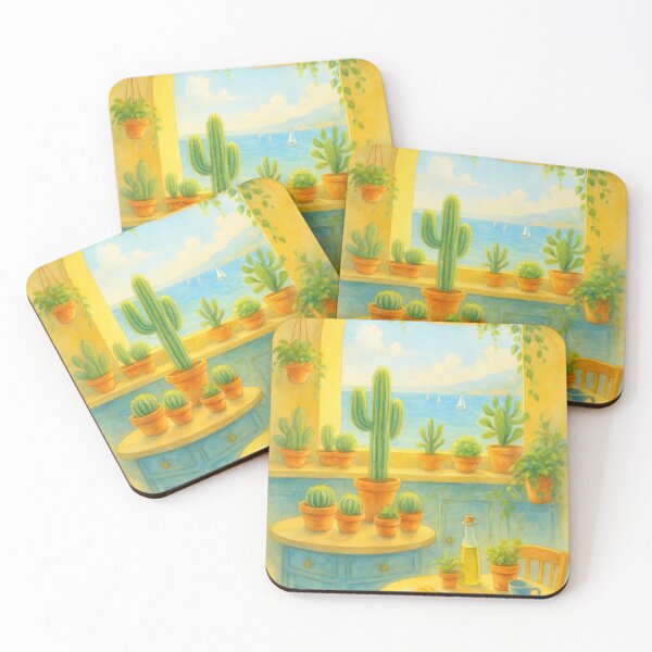 Item preview, Watercolour Cactus Kitchen Oasis | Cottagecore Botanical Home Decor designed and sold by fairmaiden7.