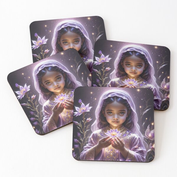 Item preview, Little Arab Girl with Purple Lotus Magic Night designed and sold by Astralia.