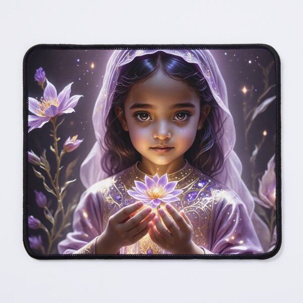 Item preview, Little Arab Girl with Purple Lotus Magic Night designed and sold by Astralia.