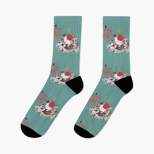 Item preview, Christmas Theme Collection Cute Bambi in Santa Hat Christmas Art – Woodland Winter Animal designed and sold by Miza Drops.
