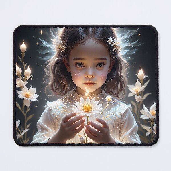 Item preview, Little Girl White Flowers Magic Night designed and sold by Astralia.