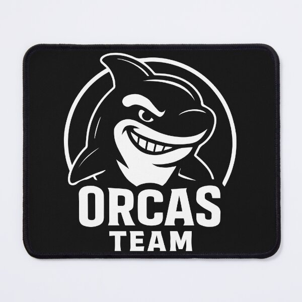 Item preview, Orcas Team – Cool Monochrome Orca Mascot Logo designed and sold by VALQUIRIAMX.