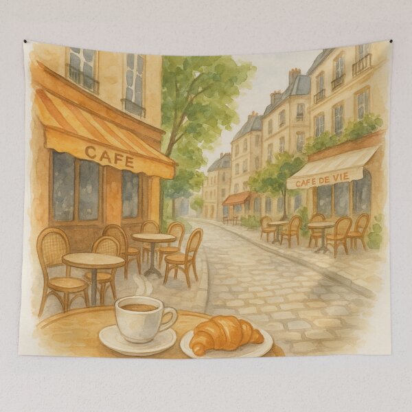 Item preview,  A cozy charming depiction of a  parisian street designed and sold by optimusprime39.