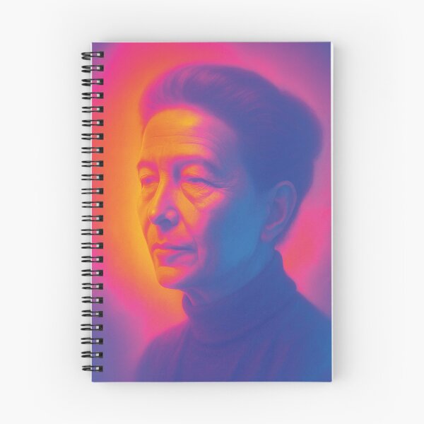 Item preview, Simone de Beauvoir, famous writer, great gift ideas for literature lovers designed and sold by Mauswohn.