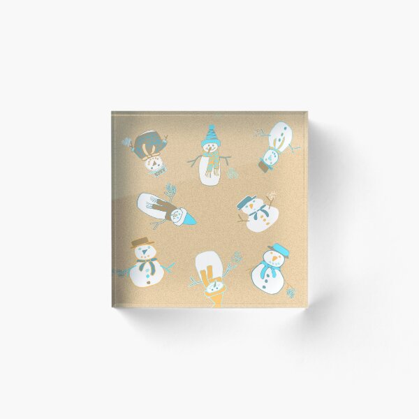 Item preview, Muñecos de nieve azules geniales designed and sold by WildDesignNZ.
