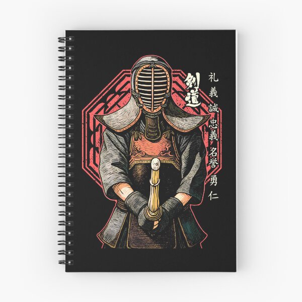 Item preview, Kendo Kenjutsu Japanese Kanji Vintage Shinai Bushido Virtues designed and sold by GrandeDuc.