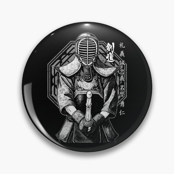 Item preview, Kendo Kenjutsu Japanese Kanji Vintage Shinai Bushido Virtues designed and sold by GrandeDuc.