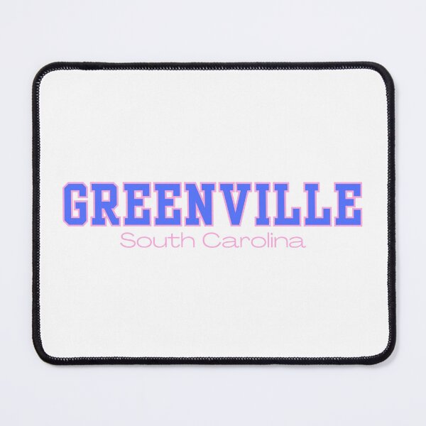 Item preview, Greenville South Carolina Varsity Print Blue Pink designed and sold by Sunshine-Dreams.