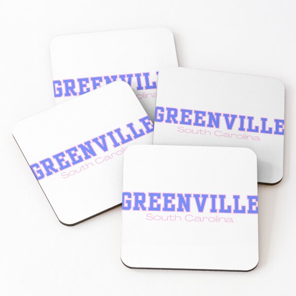Item preview, Greenville South Carolina Varsity Print Blue Pink designed and sold by Sunshine-Dreams.