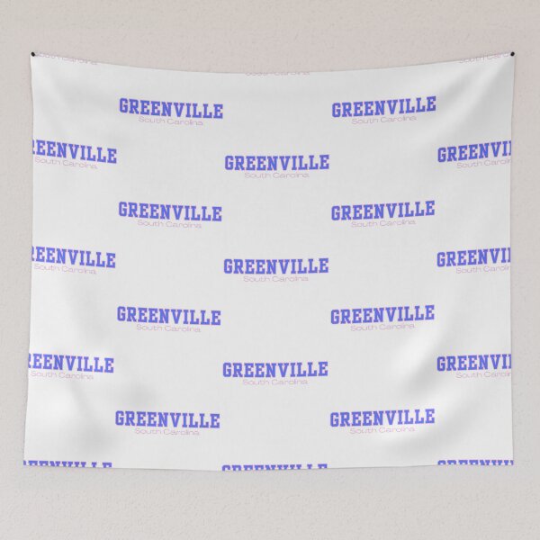 Item preview, Greenville South Carolina Varsity Print Blue Pink designed and sold by Sunshine-Dreams.