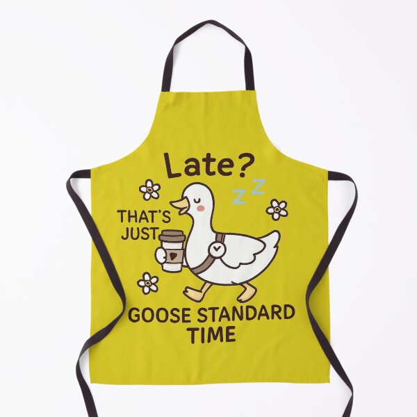 Item preview, Late? That’s Just Goose Standard Time – Cute Goose Coffee Lover Cartoon designed and sold by Nara8.