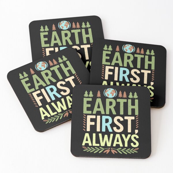 Item preview, Earth First Always – Earth with Trees and Leaves  designed and sold by Taans-Creation.