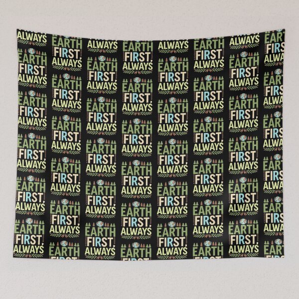 Item preview, Earth First Always – Earth with Trees and Leaves  designed and sold by Taans-Creation.