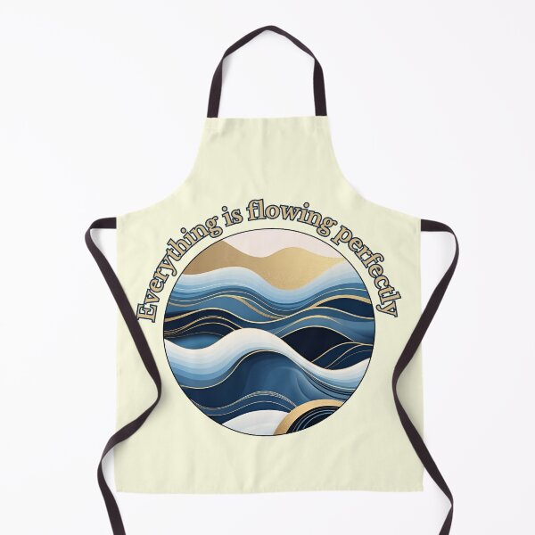 Item preview, Everything is Flowing Perfectly – Elegant Blue and Gold Wave Art designed and sold by emilykang.